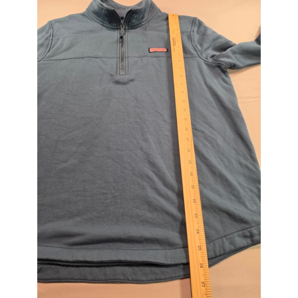 Vineyard Vines Shep Shirt Womens XL Blue Gray Quarter Zip Pullover Thumbholes - Picture 5 of 9